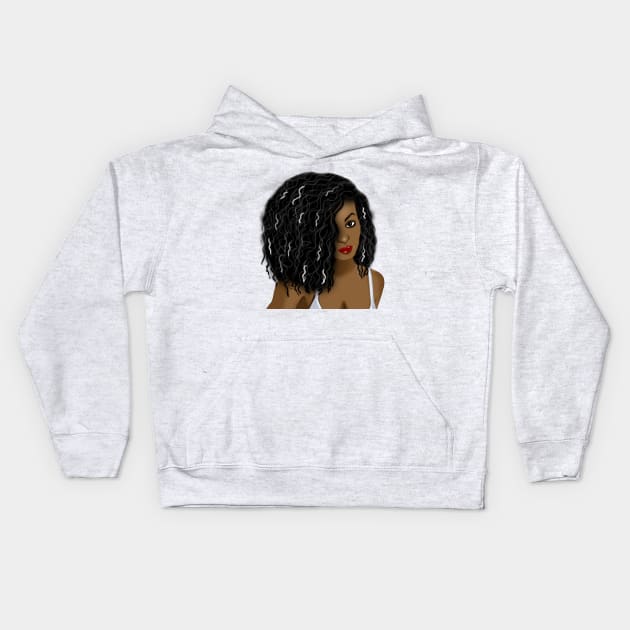 melanin queen Kids Hoodie by Spinkly Creations 